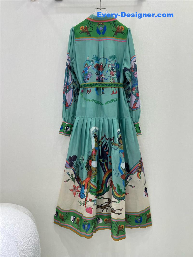zimm shirt collar single breasted dress replica clothes