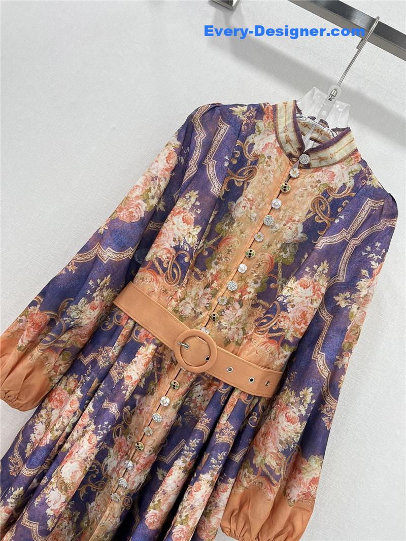 zimm lantern sleeves mid-length dress replicas clothes
