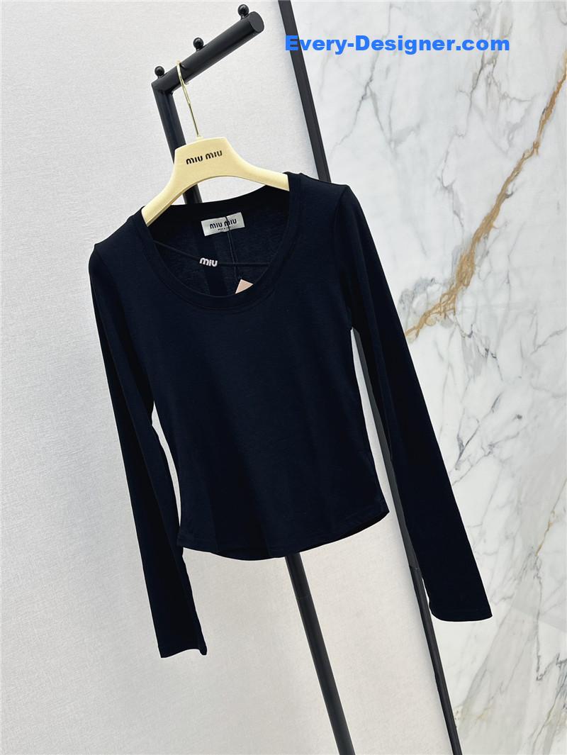 M1um1u slim fit long sleeve t-shirt replica clothing sites
