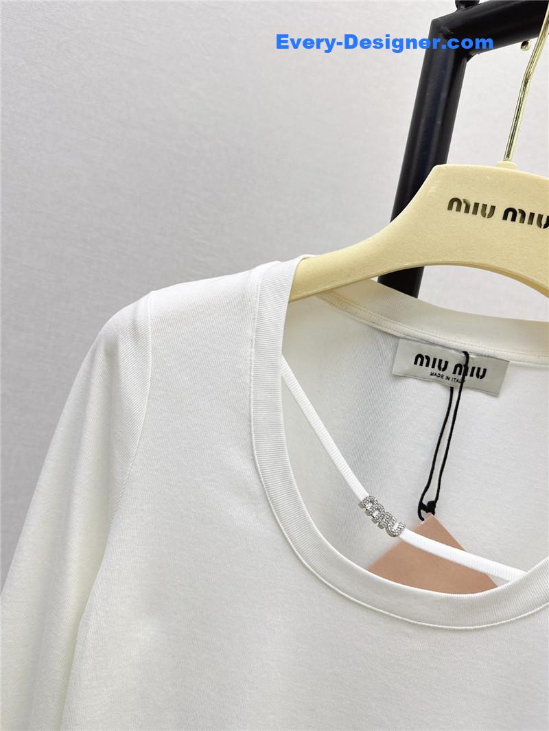 M1um1u slim fit long sleeve t-shirt replica clothing sites
