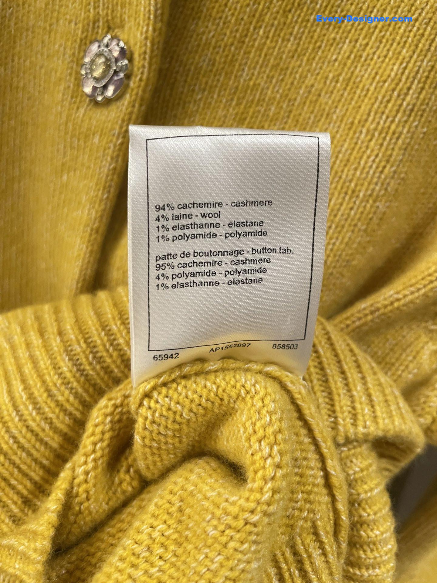 Ch**el buttons vintage cardigan yellow