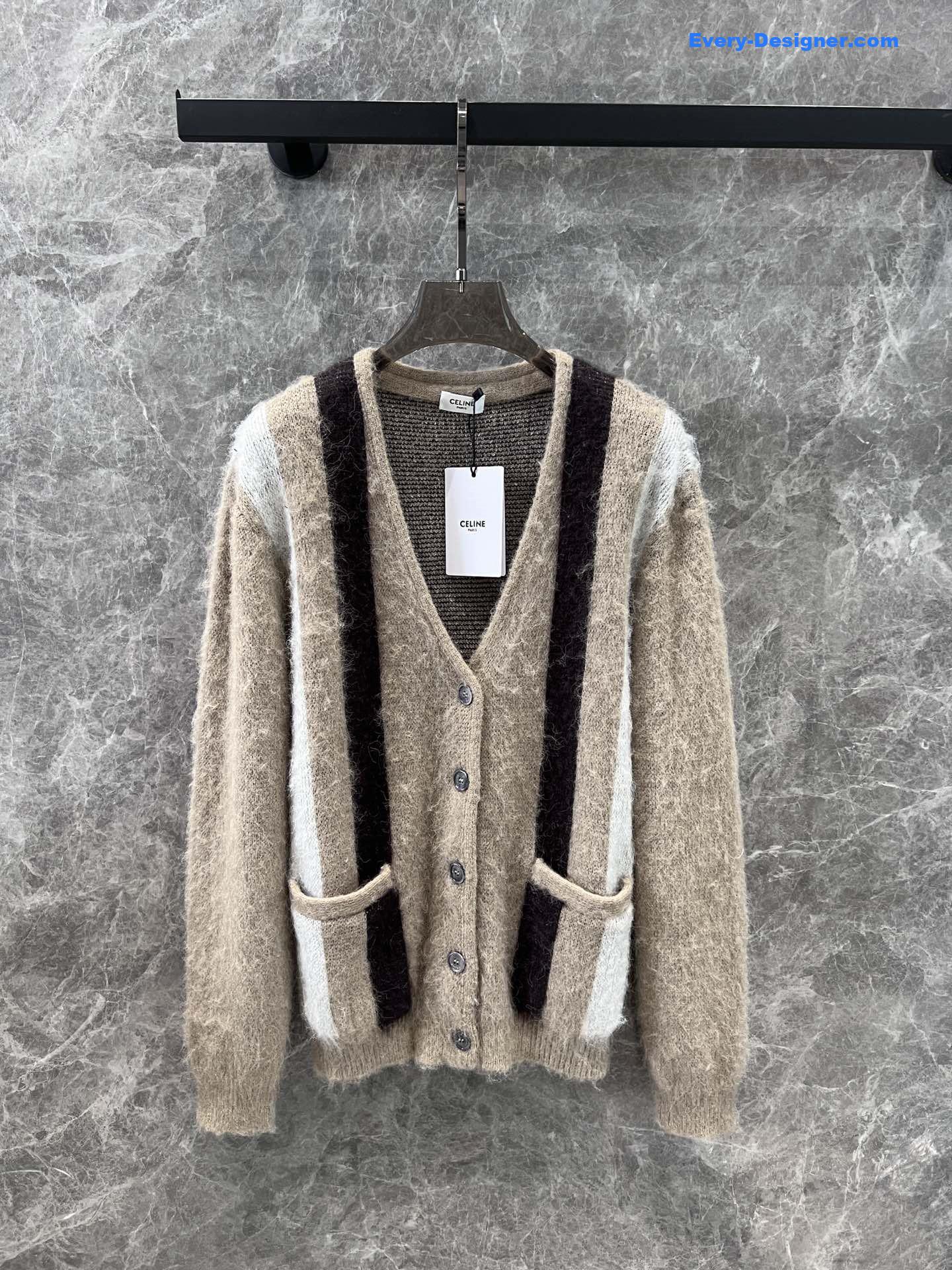 Ce1i*e brushed mohair cardigan