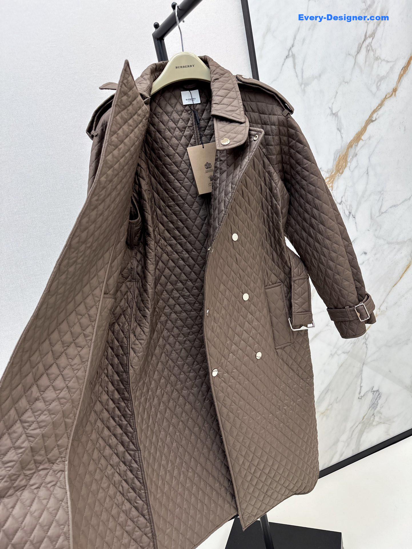 Bv*b*rry long quilted coat