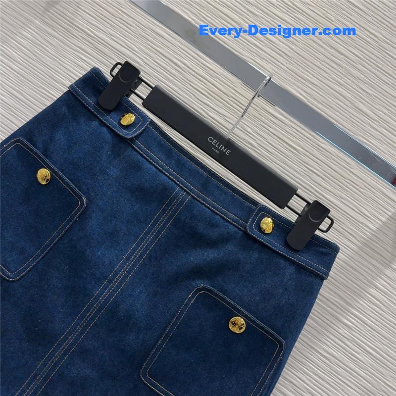 Ce1i*e cotton denim suit