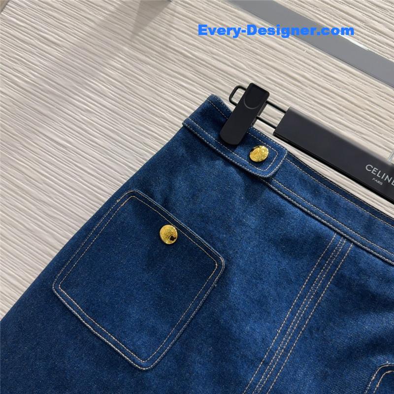 Ce1i*e cotton denim suit