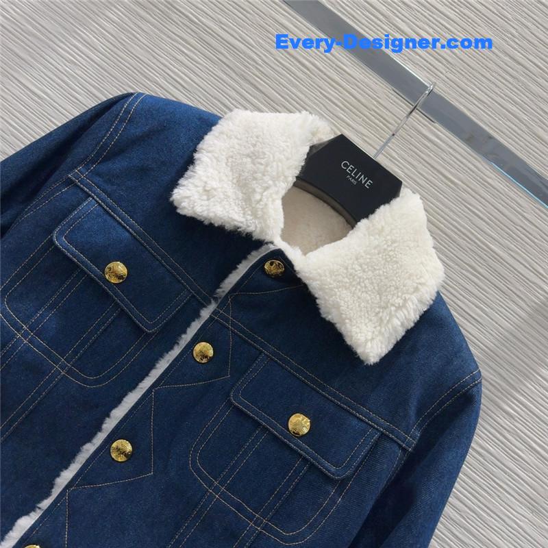 Ce1i*e cotton denim suit