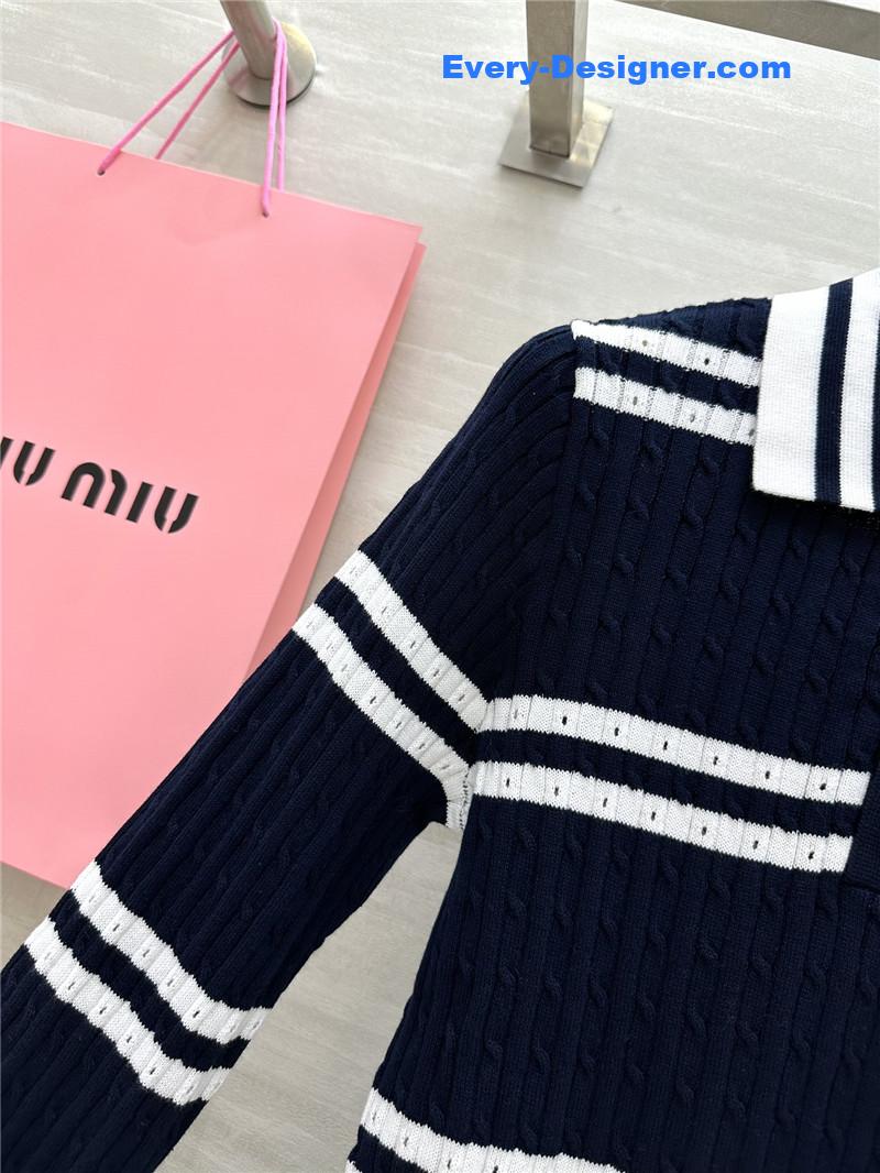 M1um1u knitted bottoming shirt