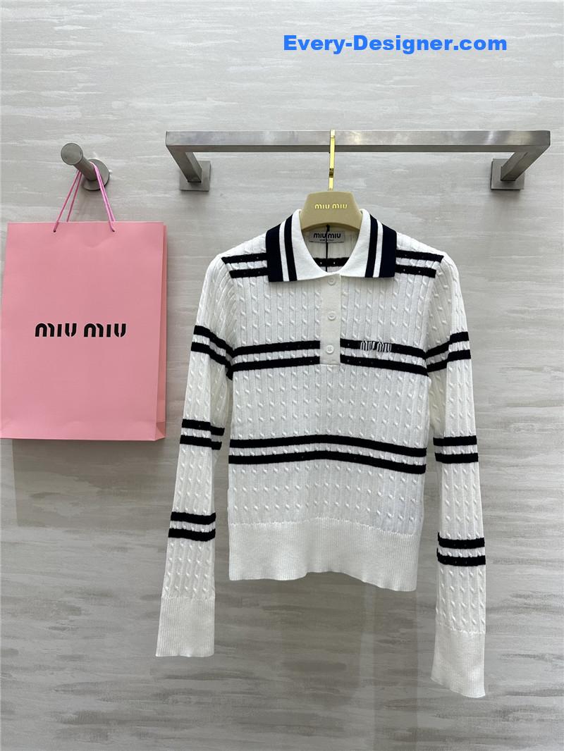 M1um1u knitted bottoming shirt