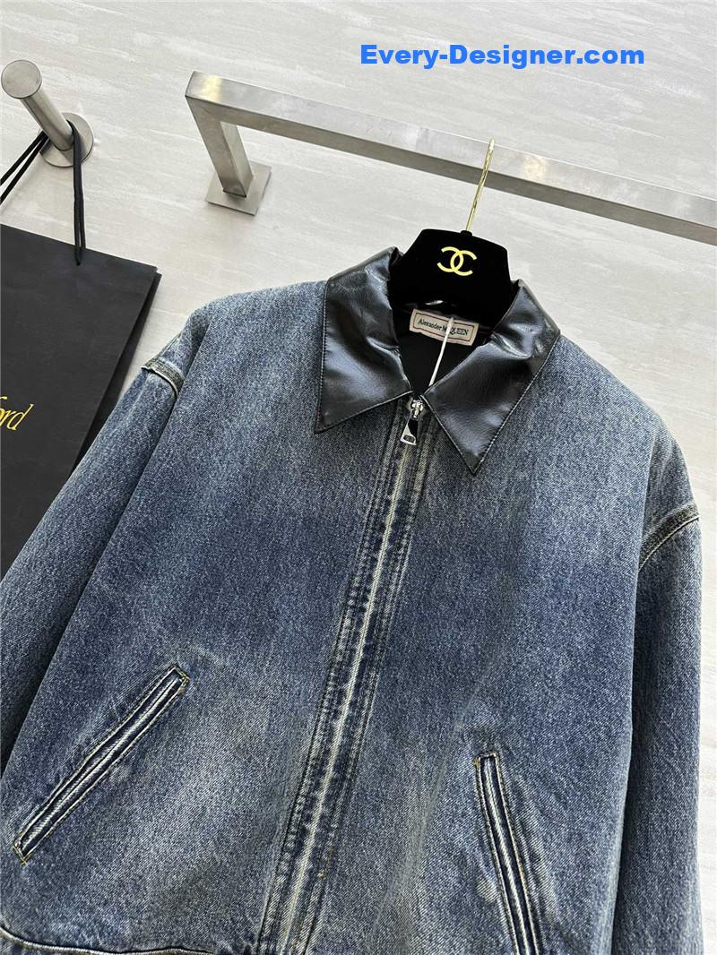 a1exa*der Mcqv*en denim jacket