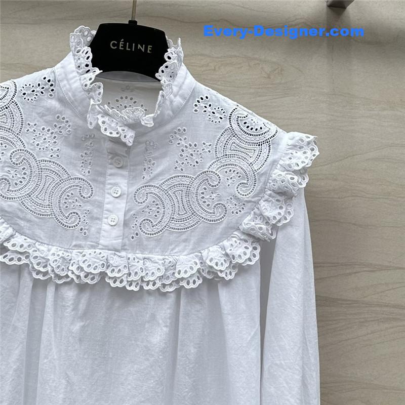 Ce1i*e lace long sleeve shirt