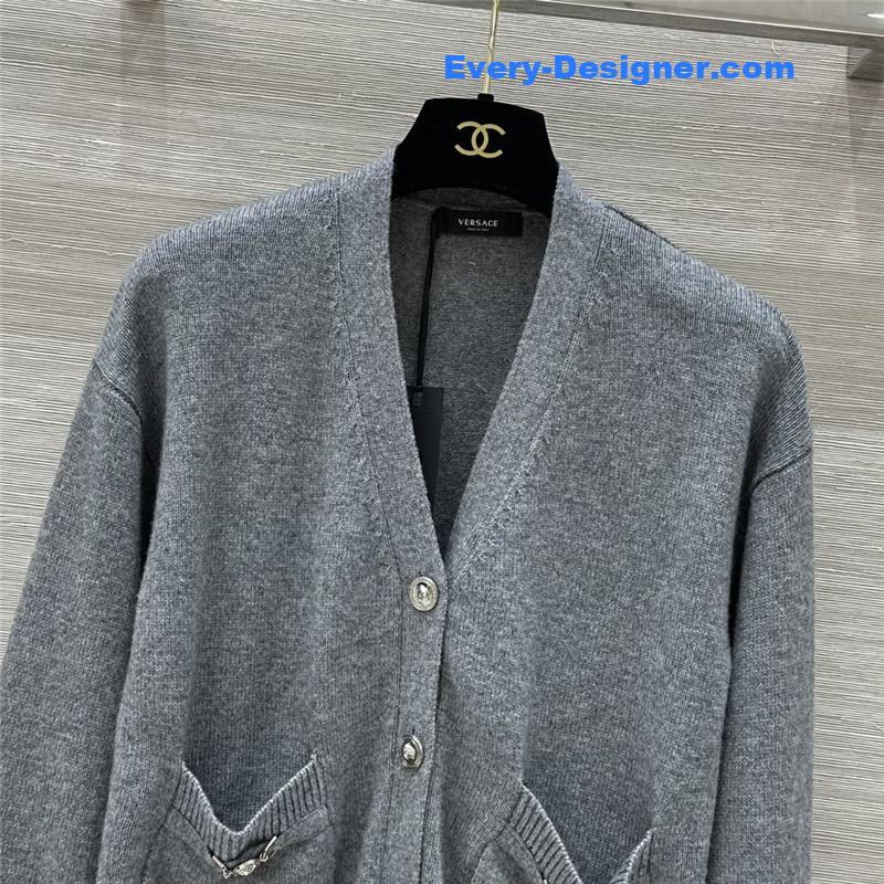 Versace cashmere cardigan coat