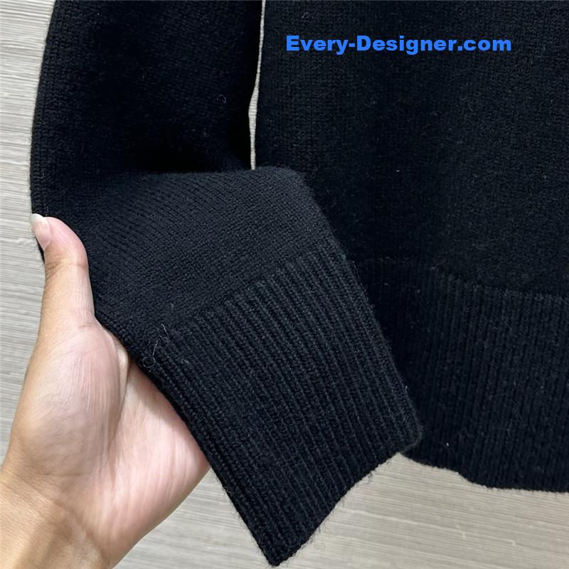 Versace Blend Knit Boxy Sweater Black