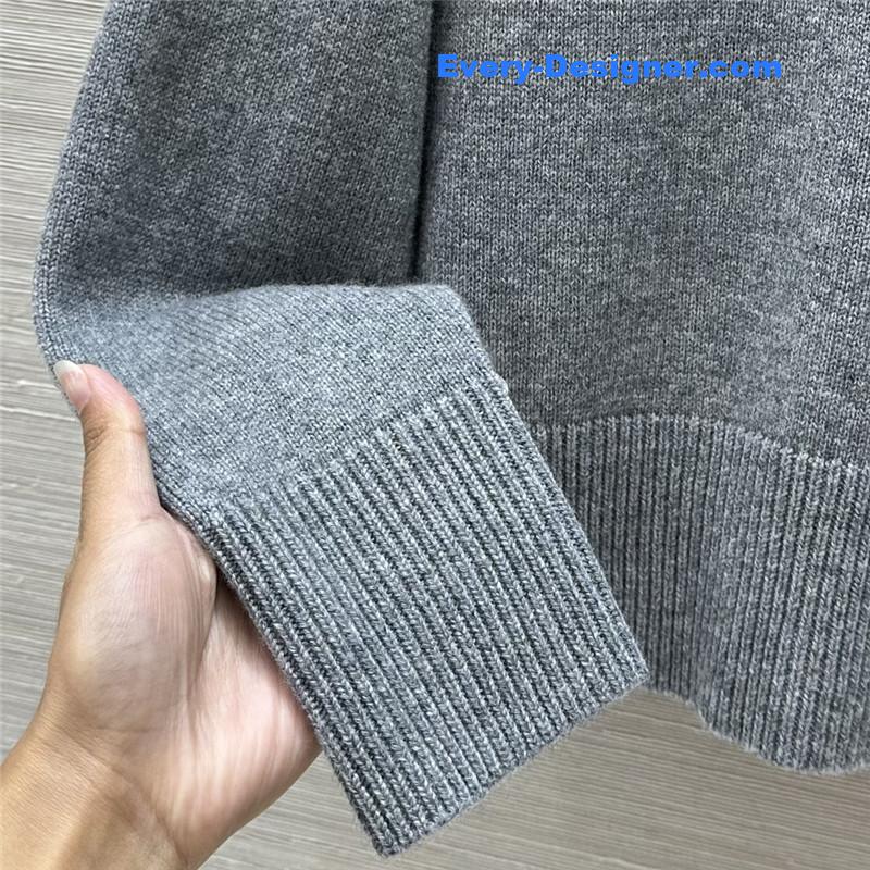 Versace Blend Knit Boxy Sweater Grey