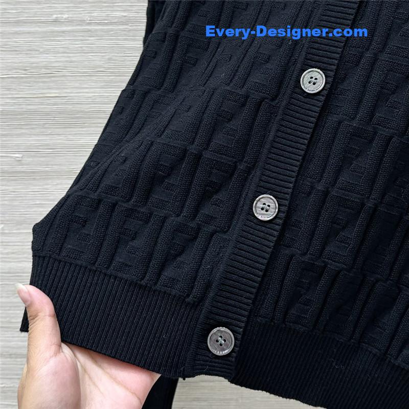 F**di ff viscose cardigan black