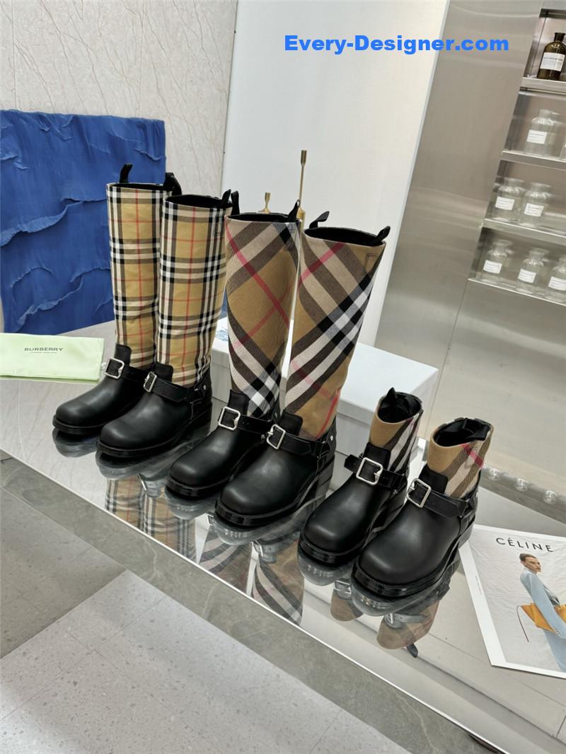 Bv*b*rry nova check canvas riding boots