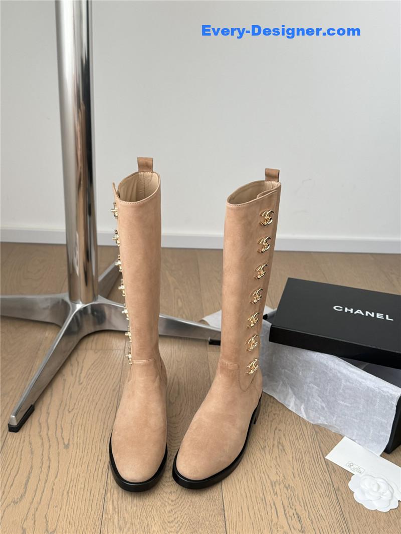 Ch**el suede high boots for women
