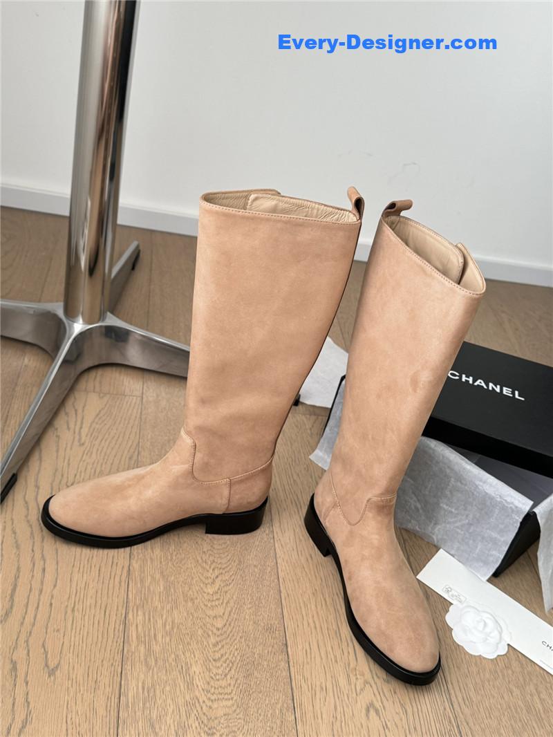 Ch**el suede high boots for women