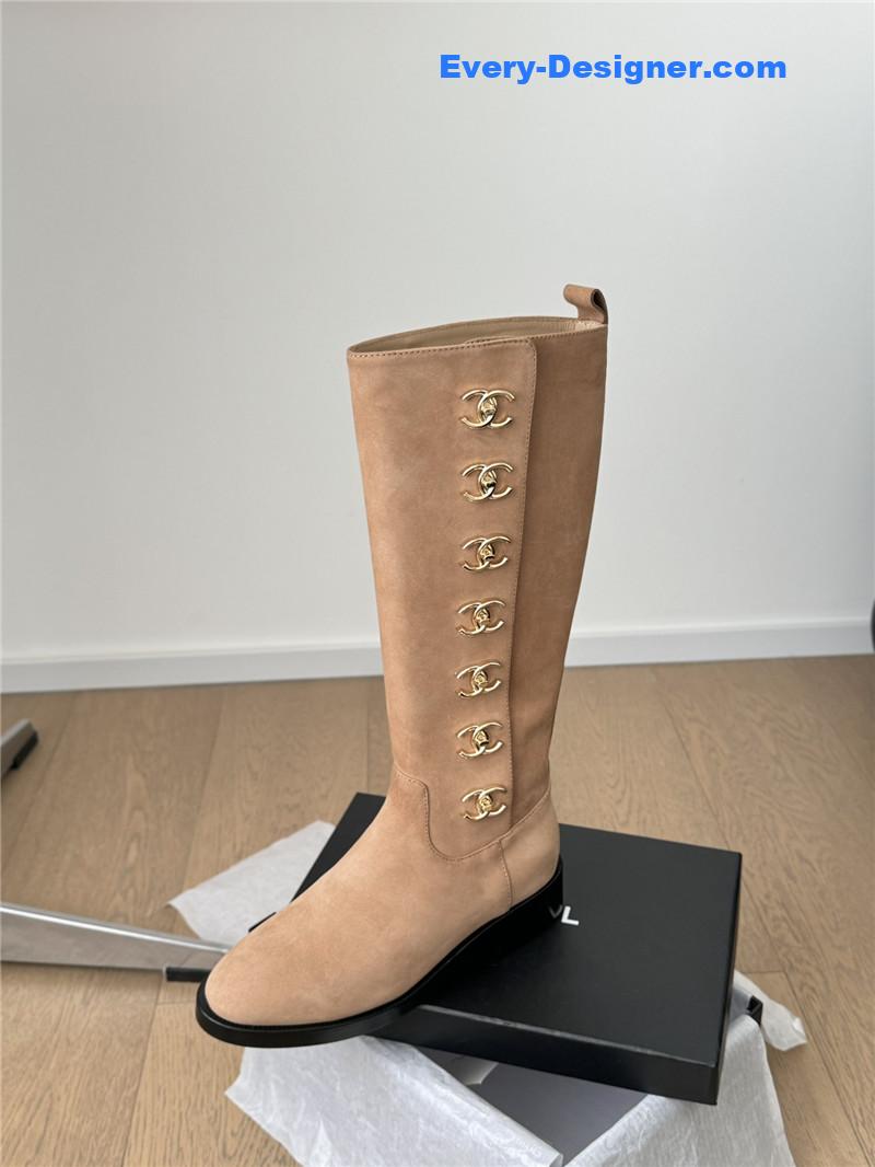 Ch**el suede high boots for women