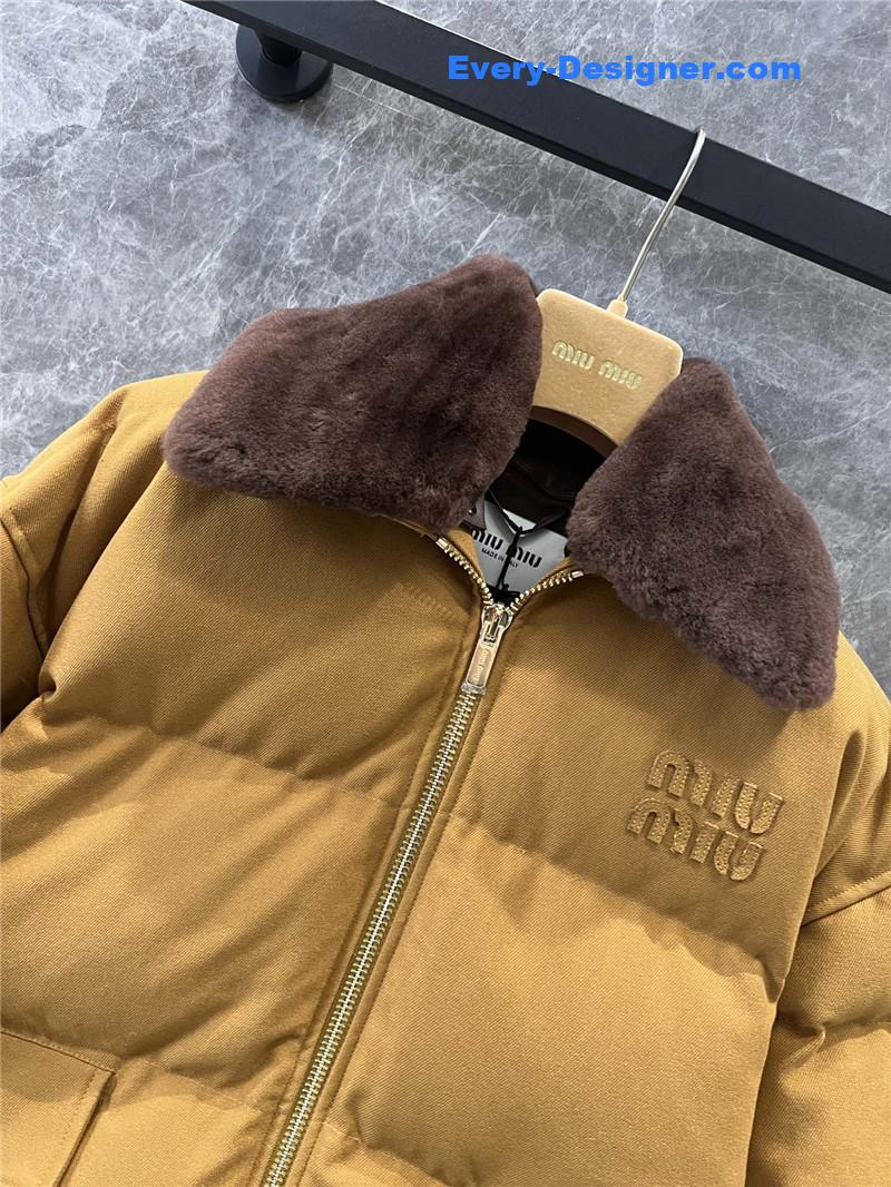 M1um1u fur collar down jacket