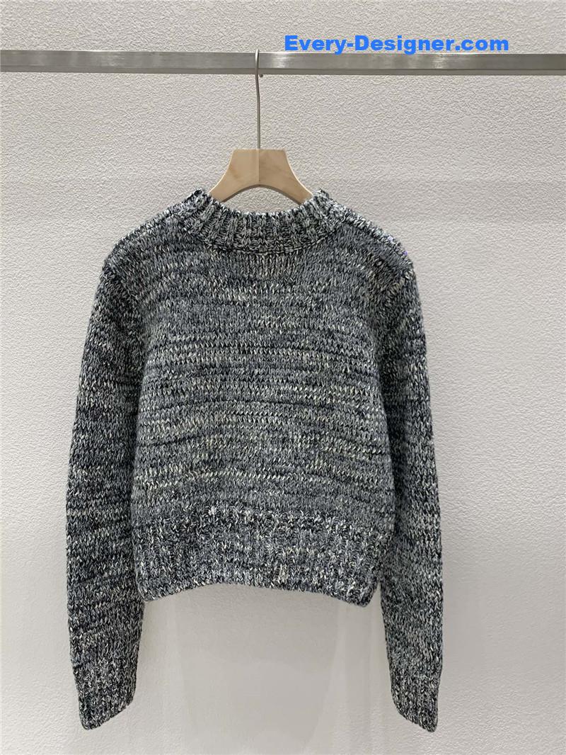 BC Sequined Rib-Knit Sweater Grey