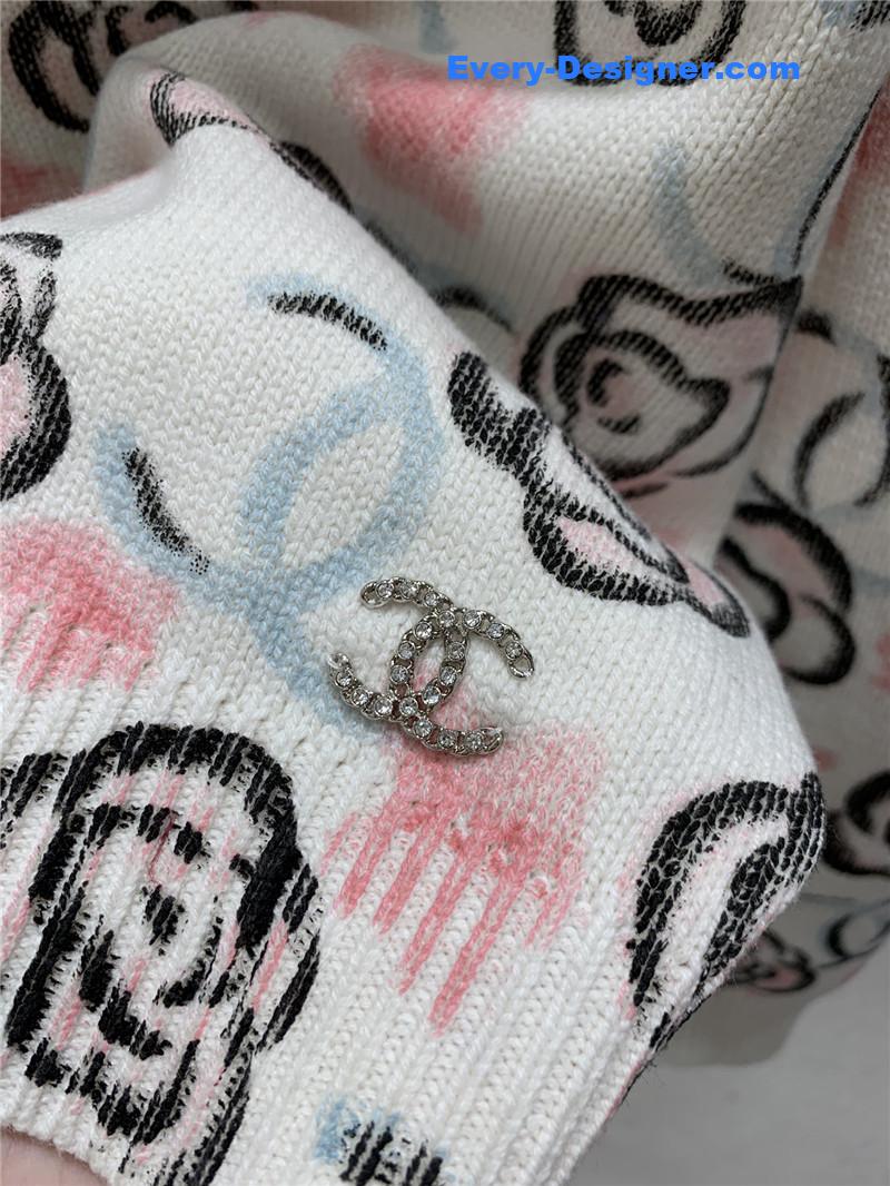 Ch**el printing turtleneck knit sweater