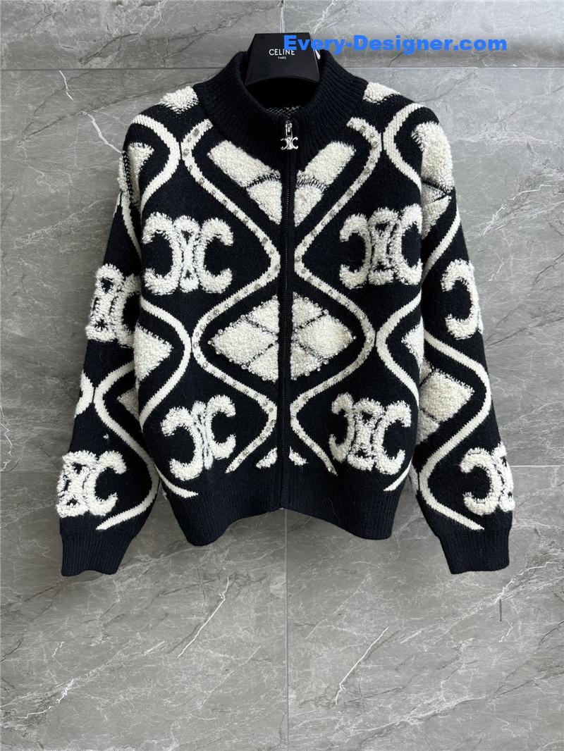 Ce1i*e collision lamb cardigan jacket
