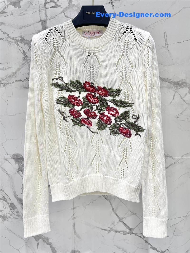 Va1e*ntin0 embroidered wool sweater