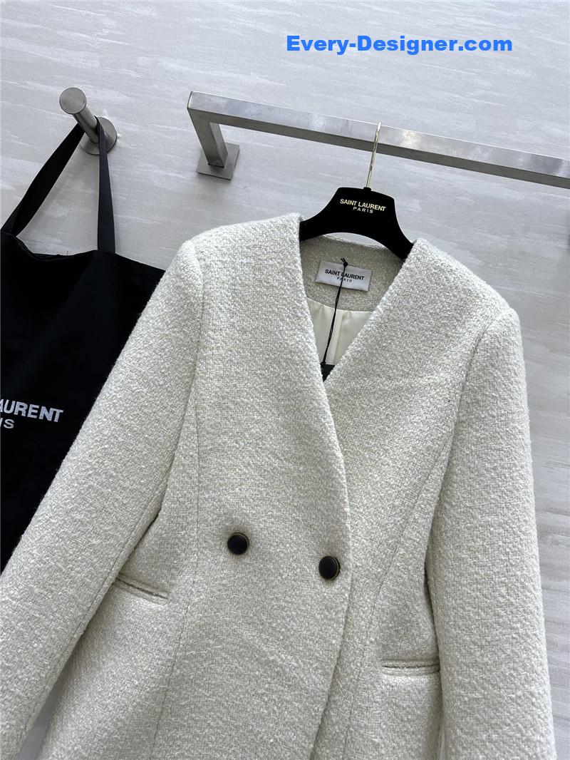 Y51 wool v-neck coat