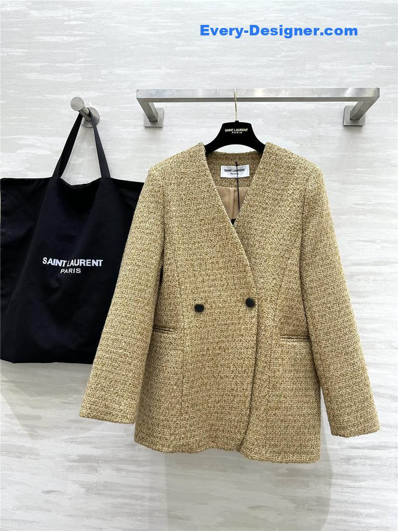 Y51 wool v-neck coat