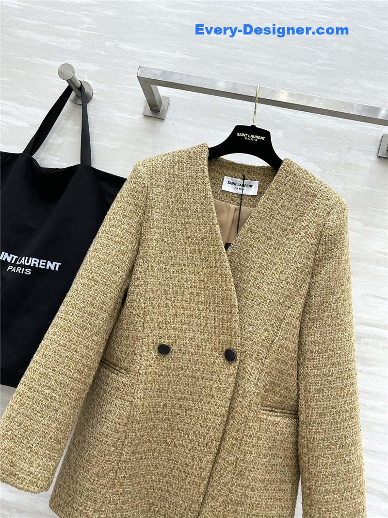 Y51 wool v-neck coat