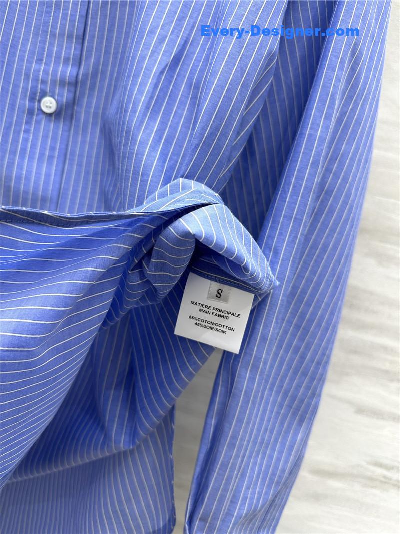 Ce1i*e striped silk-cotton shirt