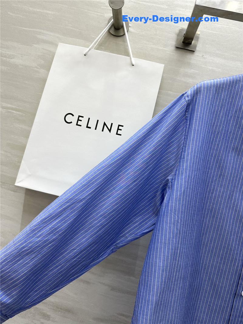 Ce1i*e striped silk-cotton shirt