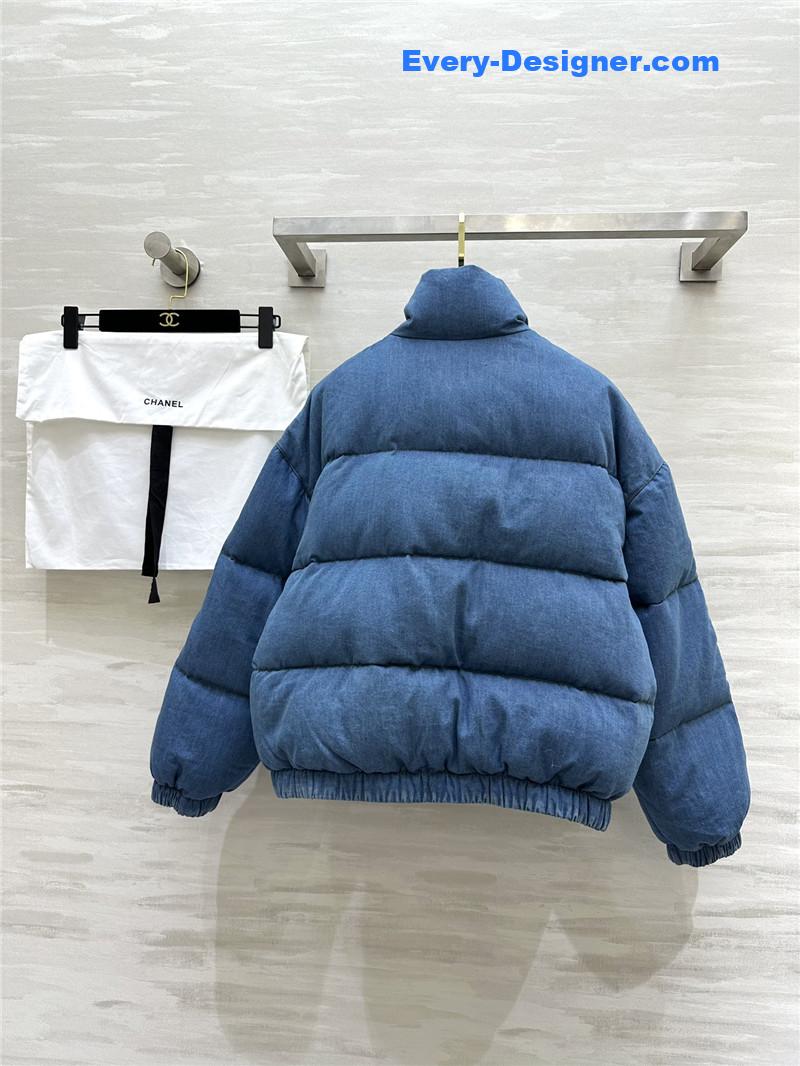 Ch**el denim jacket down coat