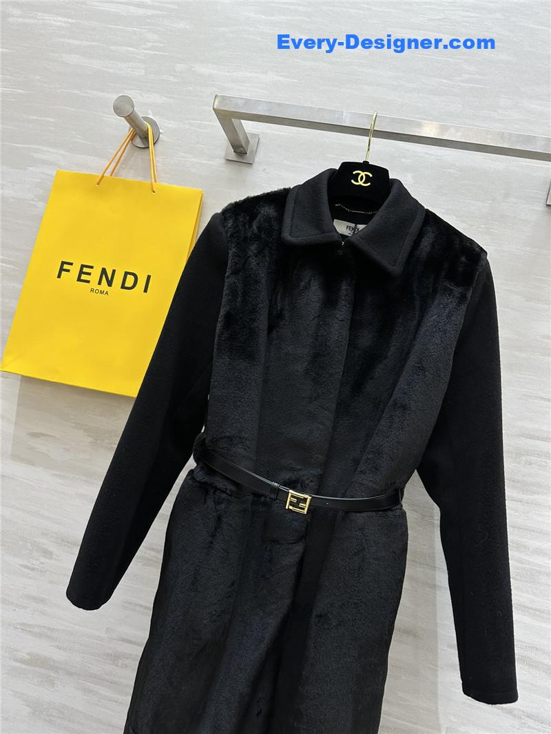 F**di long wool coat