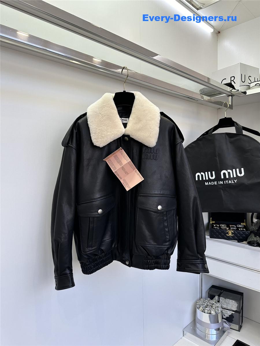 M1um1u sheepskin coat