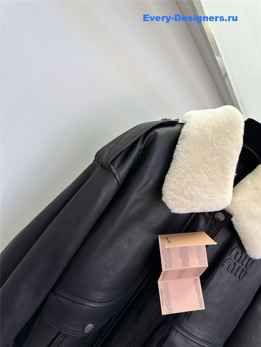 M1um1u sheepskin coat