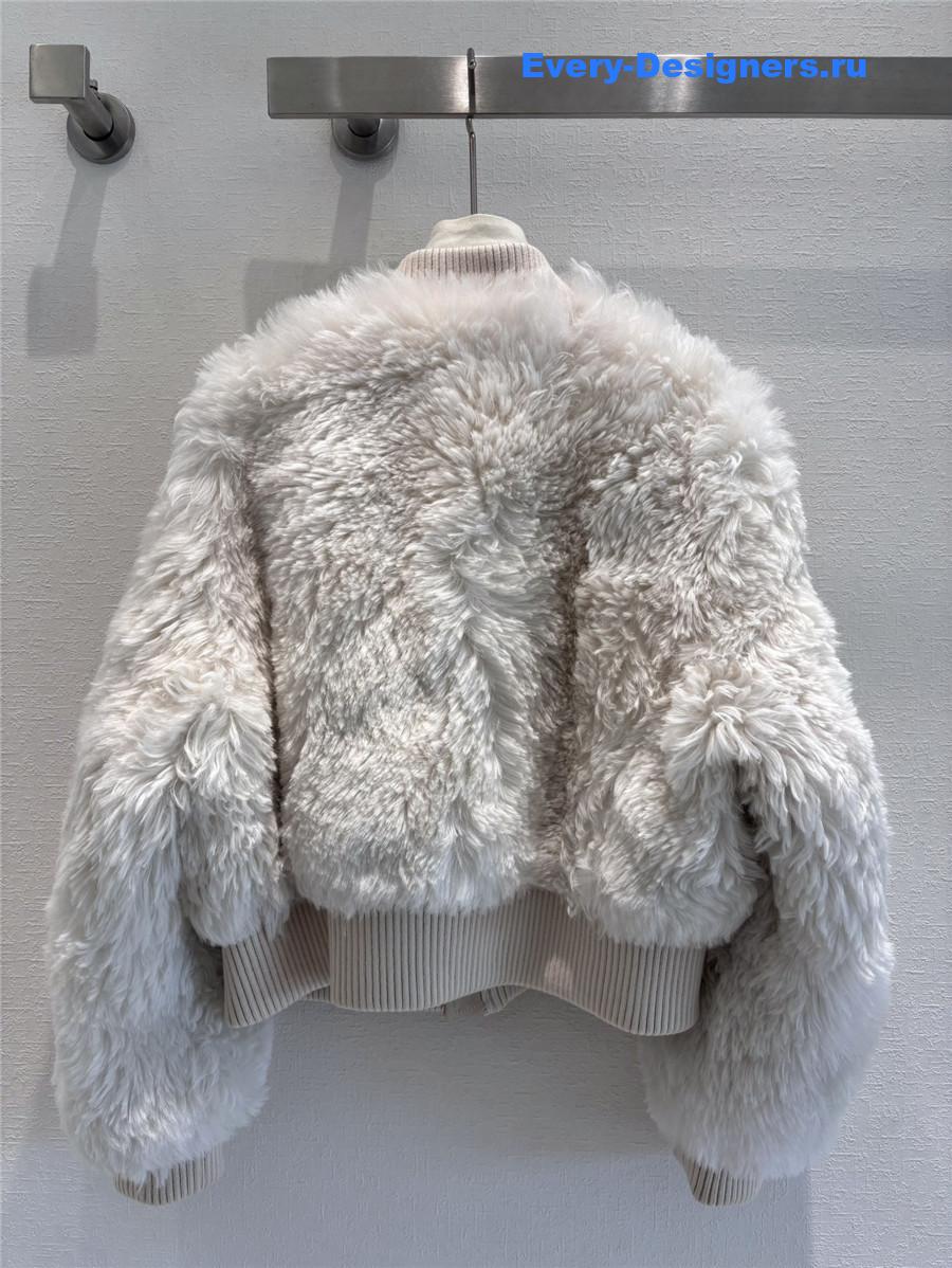 D10r wool and fur coat