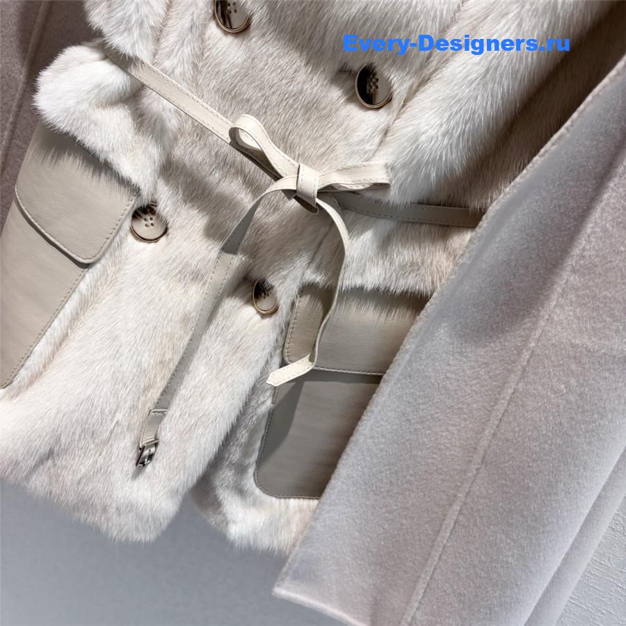 L0r0 P1ana cashmere mink cape