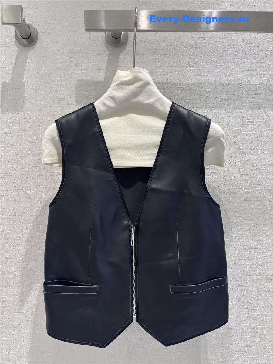 H**me5 short sheepskin vest