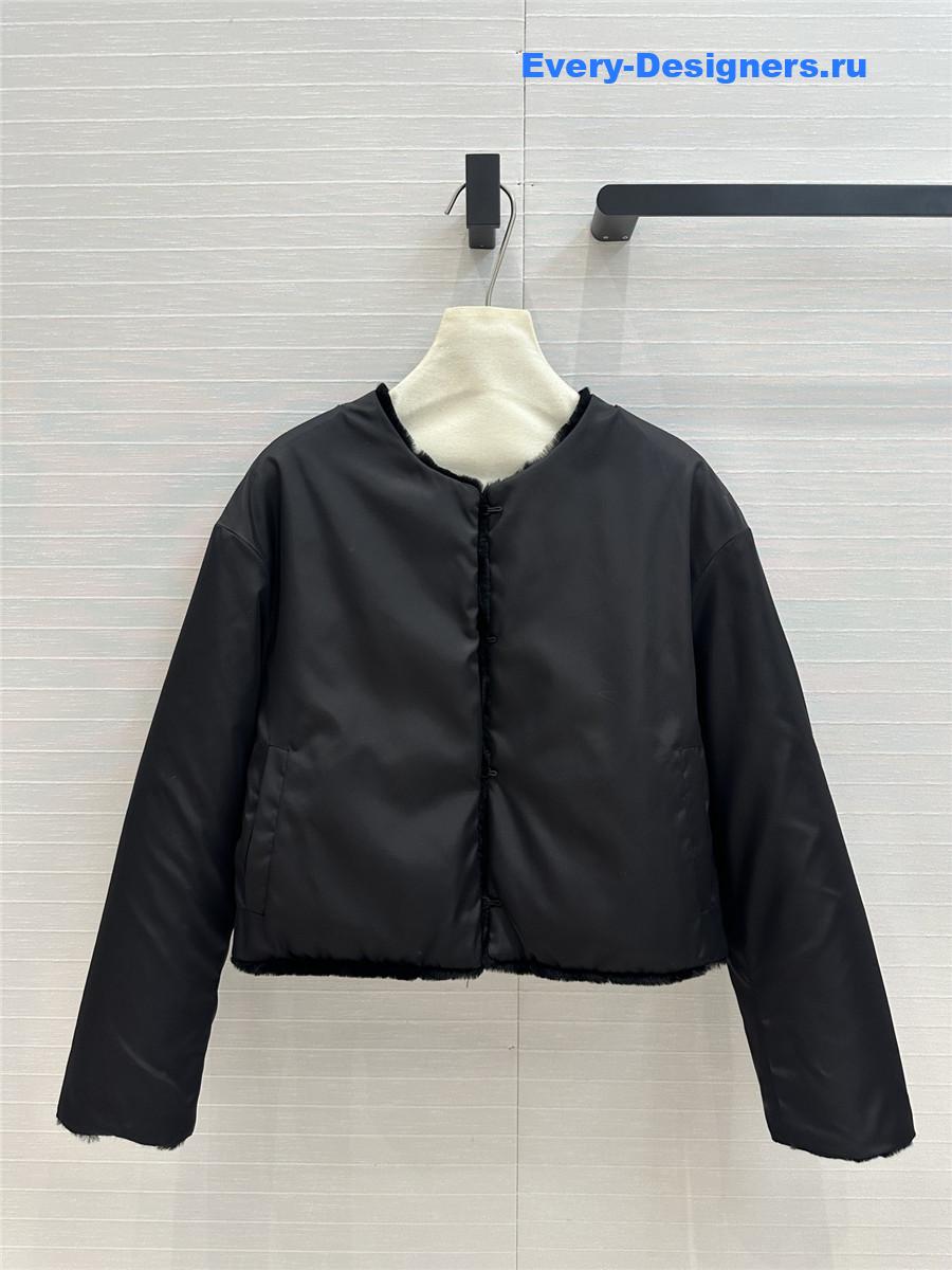 Pra*a triangle logo short jacket