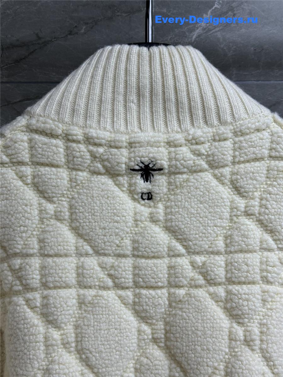 D10r rattan check cardigan