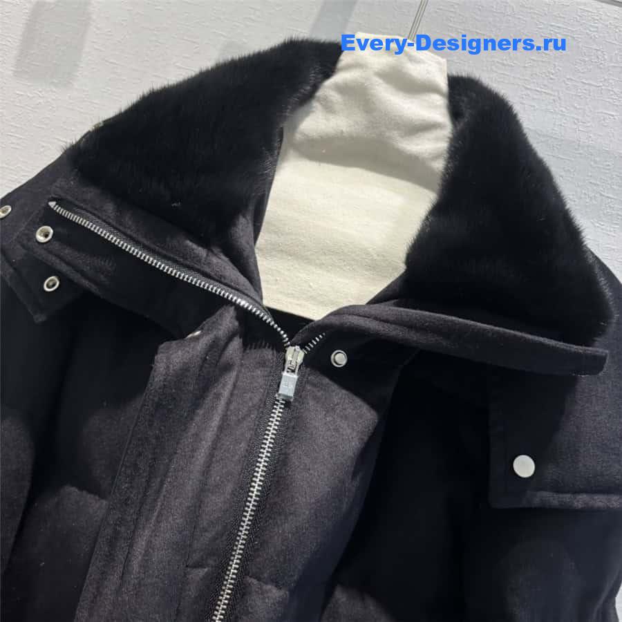 L0r0 P1ana cashmere mink collar down jacket