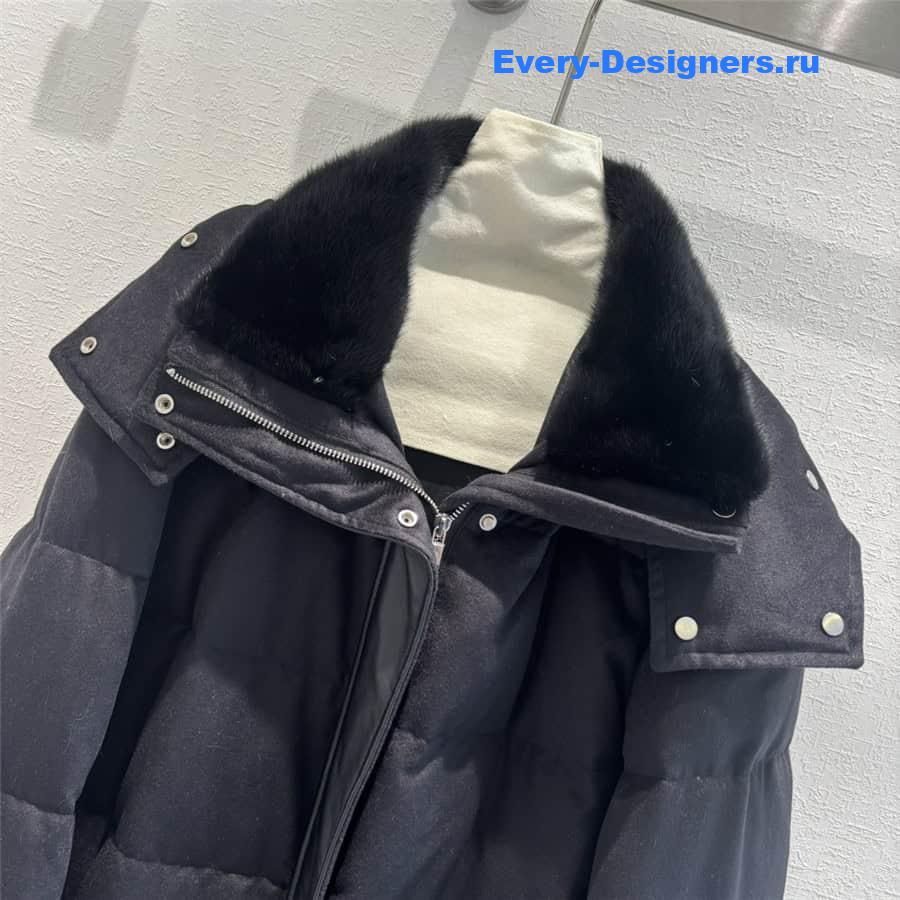 L0r0 P1ana cashmere mink collar down jacket