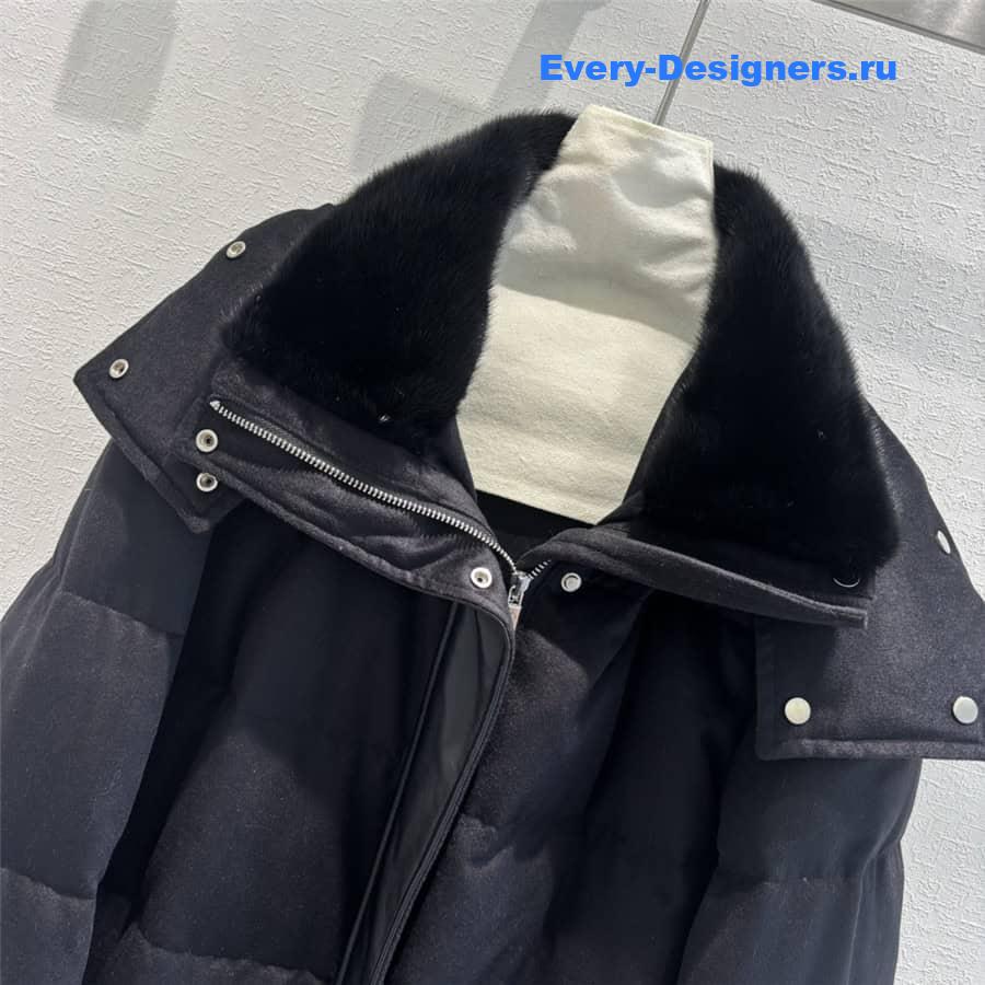 L0r0 P1ana cashmere mink collar down jacket