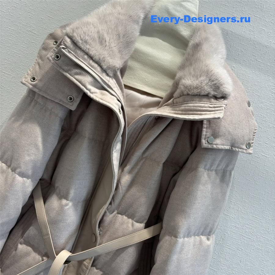 L0r0 P1ana cashmere mink collar down jacket