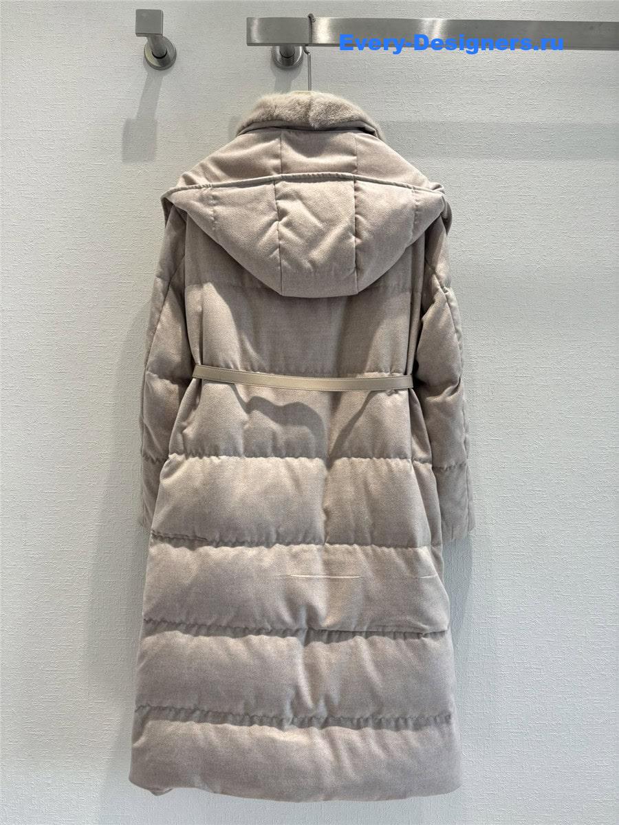 L0r0 P1ana cashmere mink collar down jacket
