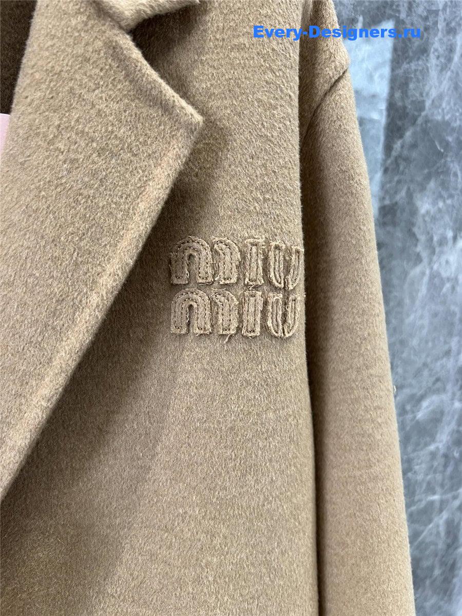 M1um1u camel cashmere coat
