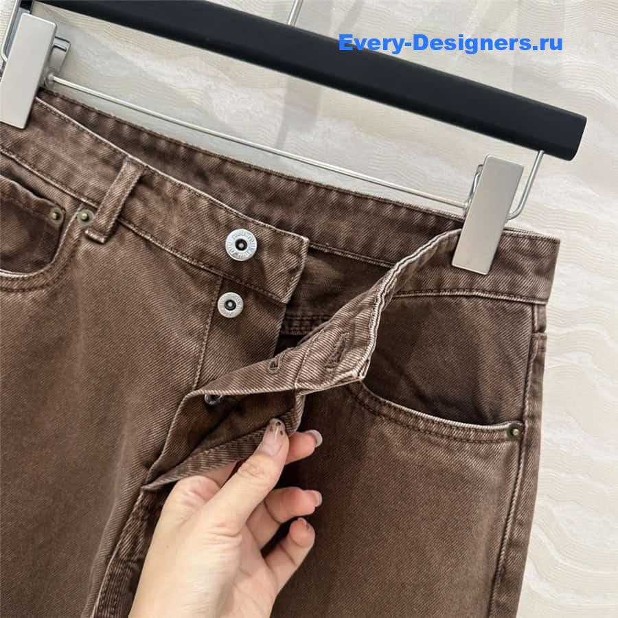 M1um1u washed denim straight pants