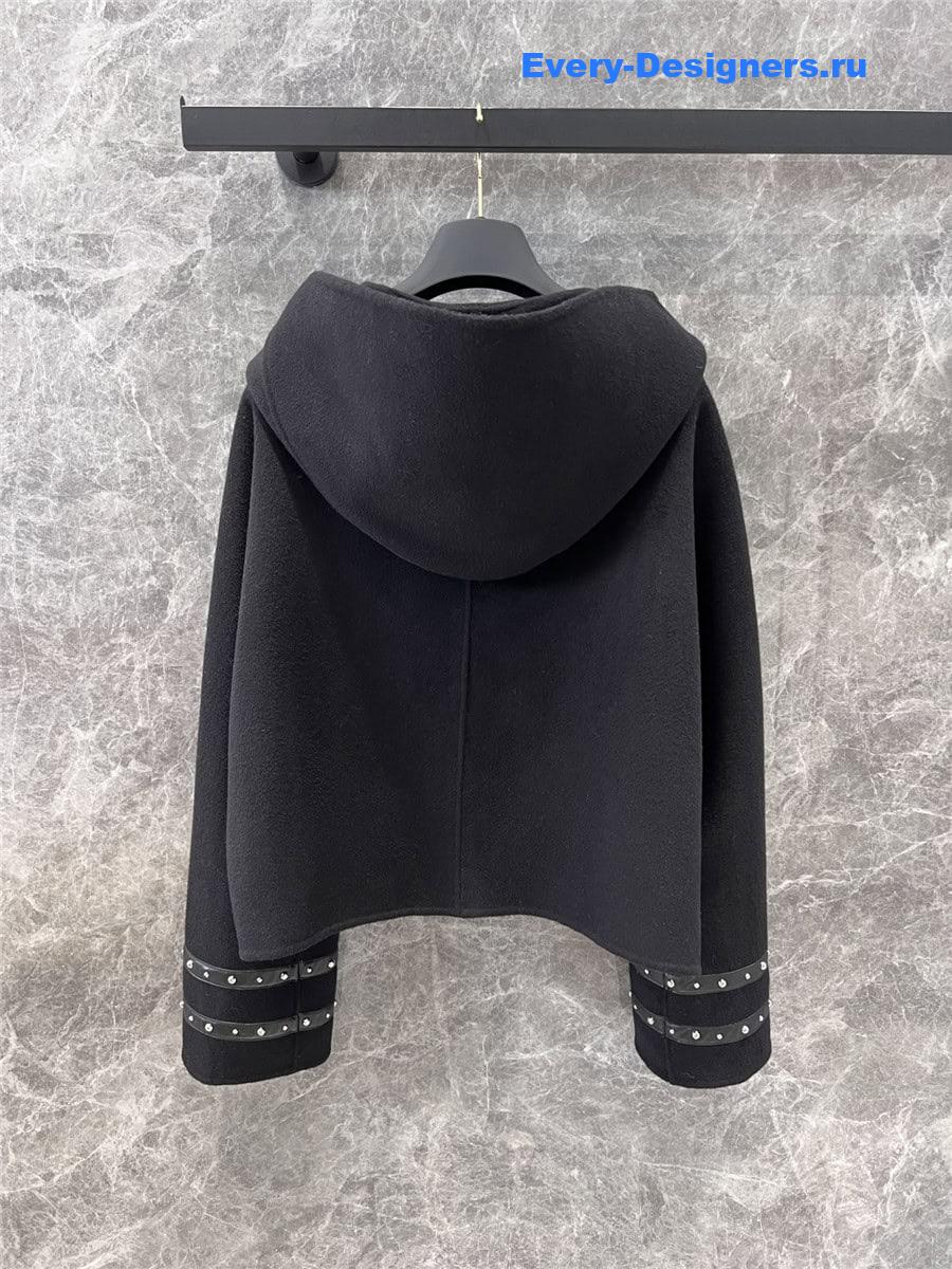 H**me5 studded cashmere coat