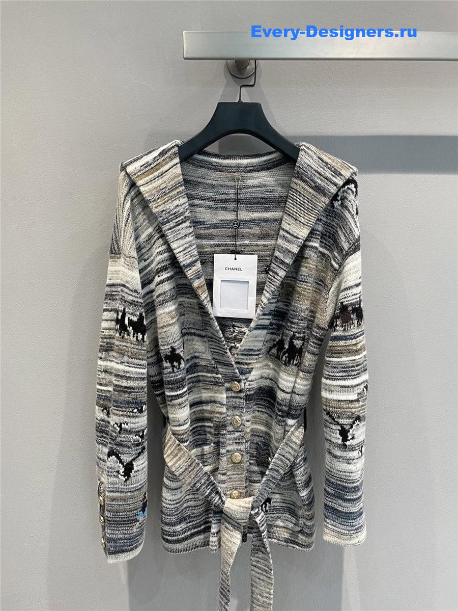 CC belted knitted cardigan